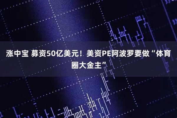 涨中宝 募资50亿美元！美资PE阿波罗要做“体育圈大金主”