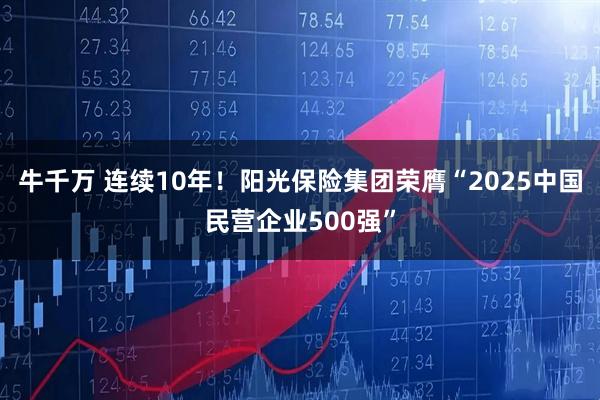 牛千万 连续10年！阳光保险集团荣膺“2025中国民营企业500强”