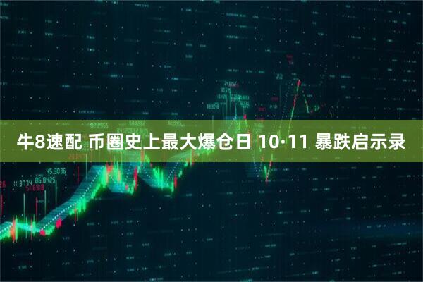 牛8速配 币圈史上最大爆仓日 10·11 暴跌启示录