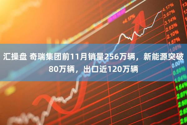 汇操盘 奇瑞集团前11月销量256万辆，新能源突破80万辆，出口近120万辆